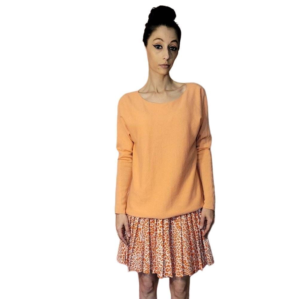 Women’s Peach Tiered Floral Skirt